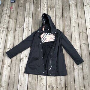 RARE Burberry Novacheck Jacket 3 in 1 - Jacket, Vest, Bomber Size 8 Black